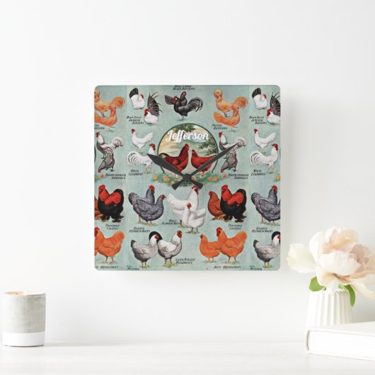 cichenkuiken vierkante klok (Huis)