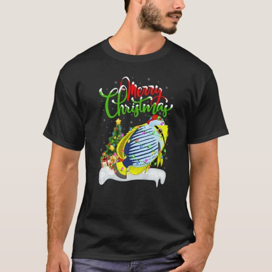 Cichlid Fish  Xmas Decorations Santa Cichlid Chris T-shirt (Voorkant)