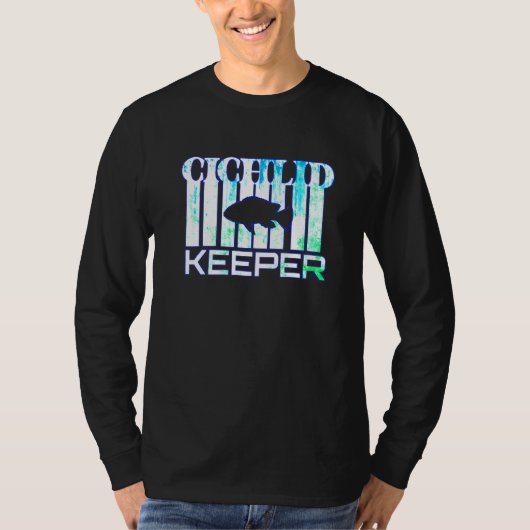 Cichlid Keeper Splashing Aquarium Cichlid Fish Bre T-shirt (Voorkant)