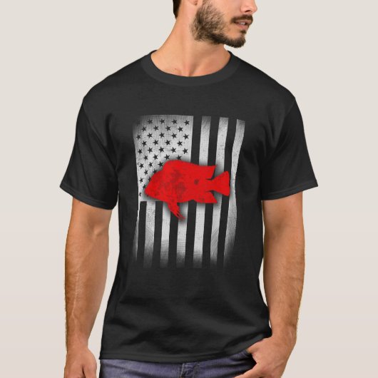 Cichlid shirt Amerikaanse vlag (Voorkant)