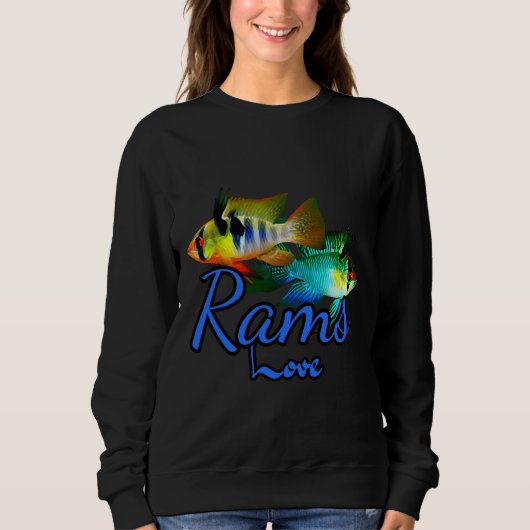 Cichliden houden van Duitse Blue Ram Aquarium Fish Trui (Voorkant)