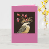 cichorei met een servicberry-kaart kaart (Gele Bloem)