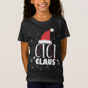Cici Claus Santa Hat Schattige Oma Cici Christmas  T-shirt