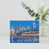 Cicinnati , Ohio , The Queen City Briefkaart (Staand voorkant)