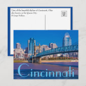 Cicinnati , Ohio , The Queen City Briefkaart (Voorkant / Achterkant)