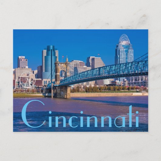 Cicinnati , Ohio , The Queen City Briefkaart (Voorkant)