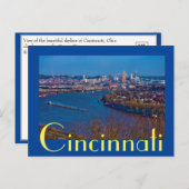 Cicinnati , Ohio , The Queen City Briefkaart (Voorkant / Achterkant)