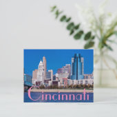 Cicinnati , Ohio , The Queen City Briefkaart (Staand voorkant)