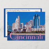 Cicinnati , Ohio , The Queen City Briefkaart (Voorkant / Achterkant)