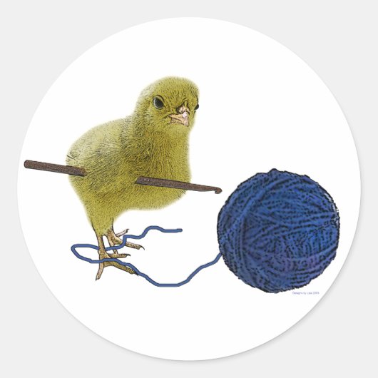 Cick wie haken rond sticker (Voorkant)
