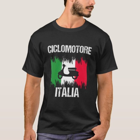 Ciclomotore Italia Retro Italian Mofa Driver T-shirt (Voorkant)