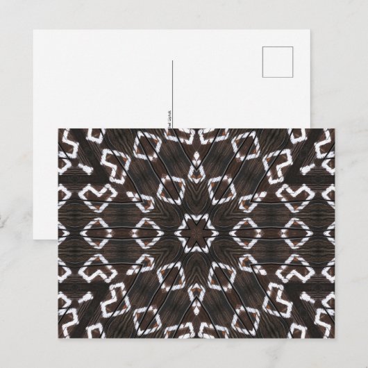 Čičmany Snowflake Briefkaart (Voorkant / Achterkant)