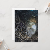 Ciculaire opening in een ijskolf kaart (Voorkant / Achterkant in situ)