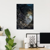 Ciculaire opening in een ijskolf poster (Thuiskantoor)