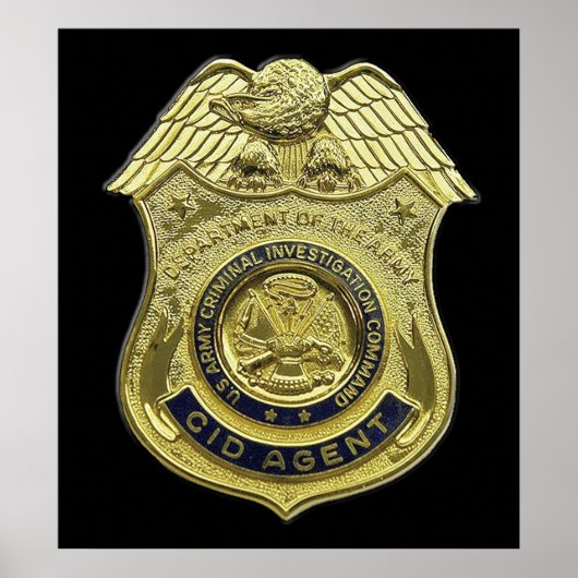 CID AGENT BADGE AMERICAN US USA Army Poster (Voorkant)