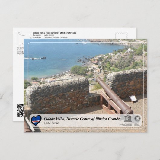 Cidade Velha, historisch centrum van Ribeira Grand Briefkaart (Voorkant / Achterkant)