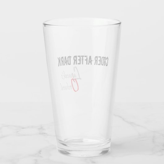 Cider na donker glas (Achterkant)