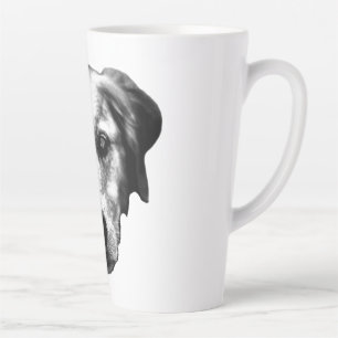 Cider-ochtend metgezel in monochroom latte mok