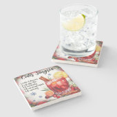 Cider Sangria Recept Marmeren Onderzetter (Zijkant)