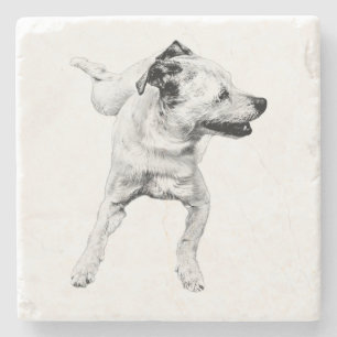 Cider tafel, vrolijke draai stenen onderzetter