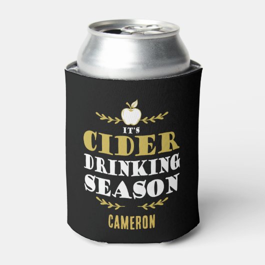 Ciderdrinker Dankzegingsdag Vakanties Blikjeskoeler (Blikje Voorkant)