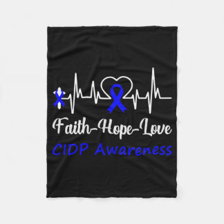 CIDP Bewustzijn Hartslag Christelijke Cross Faith Fleece Deken