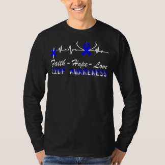 CIDP Bewustzijn Hartslag Christelijke Cross Suppor T-shirt