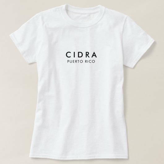 Cidra Puerto Rico T Shirt (Design voorkant)
