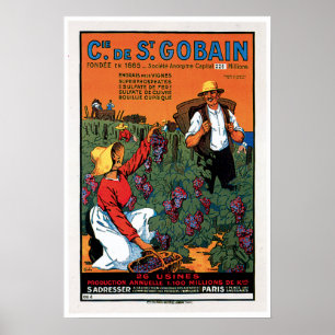 Cie de St.Gobain Grape  Food and Art Poster