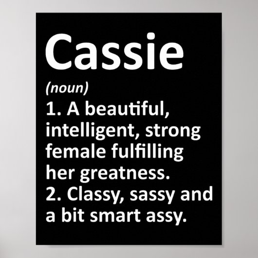 CIE-definitie Gepersonaliseerde naam Grappig Poster (Voorkant)