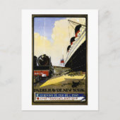 Cie Gie Transatlantique Vintage Travel Ad Briefkaart (Voorkant)