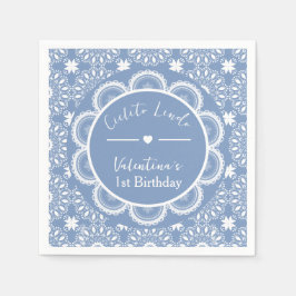 Cielito Lindo 1e verjaardag Blauw Servet
