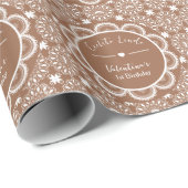 Cielito Lindo 1st Birthday Brown Cadeaupapier (Rol Hoek)