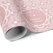 Cielito Lindo 1st Birthday Pink Cadeaupapier (Rol Hoek)