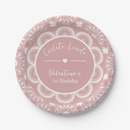 Cielito Lindo 1st Birthday Pink Papieren Bordje