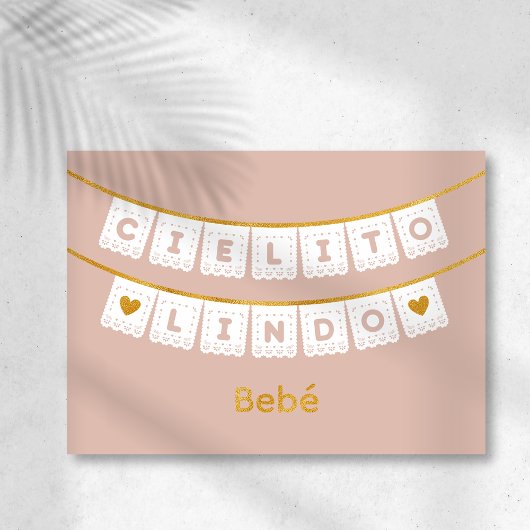 Cielito Lindo Baby Congratulatiekaart Folie Wenskaart