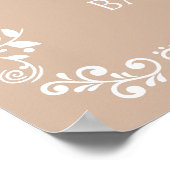 Cielito Lindo Baby Shower Beige Welcome Poster (Hoek)