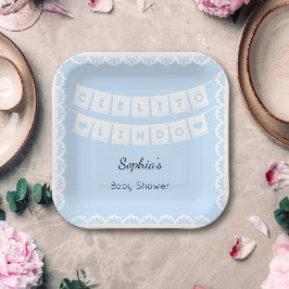 Cielito Lindo Baby shower Blauw papier Bord