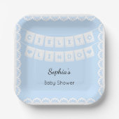Cielito Lindo Baby shower Blauw papier Bord (Voorkant)