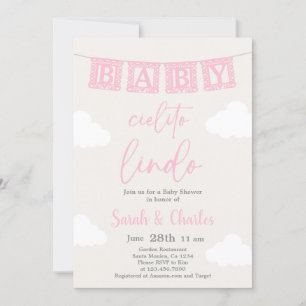 Cielito Lindo Baby shower Girl Invitation Kaart