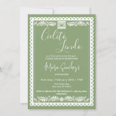 Cielito Lindo Baby Shower Invitation | Green  Kaart (Voorkant)