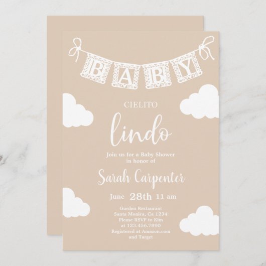 Cielito Lindo-Baby shower Kaart (Voorkant / Achterkant)