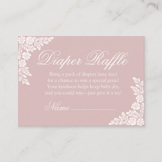 Cielito Lindo baby shower Luier Raffle Informatiekaartje (Voorkant)