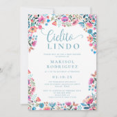 Cielito Lindo Baby shower Mexicaans Kleurrijke Blo Kaart (Voorkant)