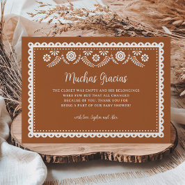 Cielito Lindo Baby shower Muchas Gracias Bedankkaart