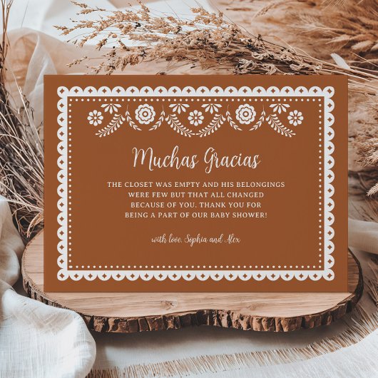 Cielito Lindo Baby shower Muchas Gracias Bedankkaart