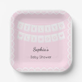Cielito Lindo Baby shower Roze papier Bord (Voorkant)