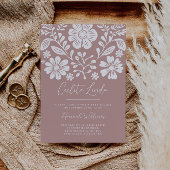 Cielito Lindo Baby shower Roze Uitnodiging