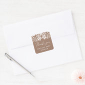 Cielito Lindo Baby shower Terracotta Bedankt Vierkante Sticker (Envelop)
