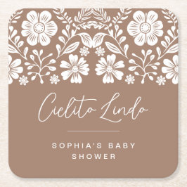 Cielito Lindo Baby shower Terracotta Uitnodiging Kartonnen Onderzetters
